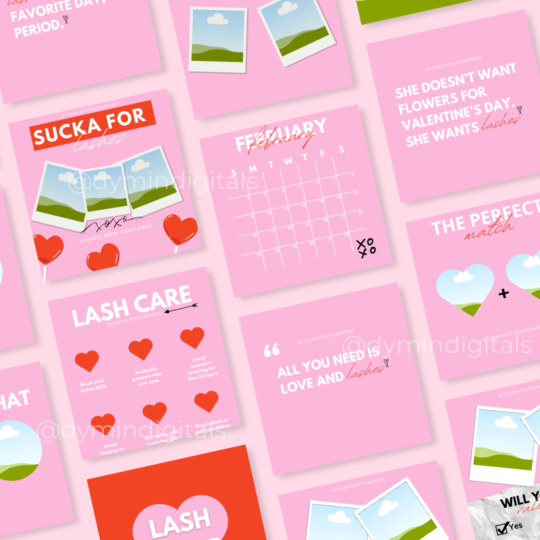 Valentine's Day Social Media Template Bundle