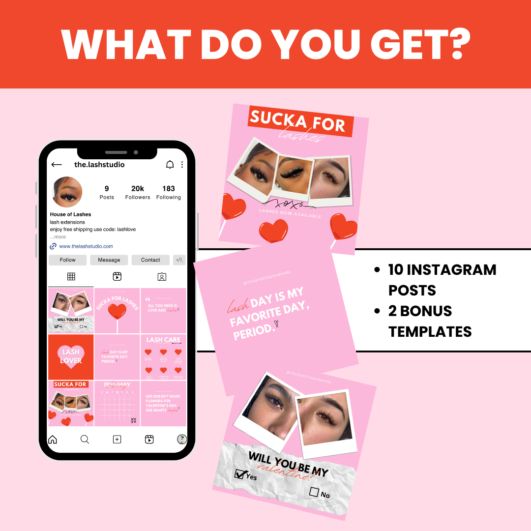 Valentine's Day Social Media Template Bundle